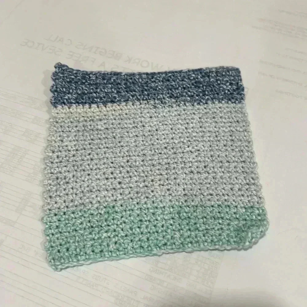 Hand Crocheted Washcloth/Dishcloth - Set of 3